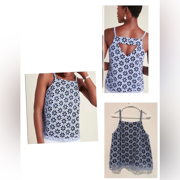 Maeve by Anthropologie Quinn Daisy Floral Lace Tank Top size 12 - Picture 1 of 10